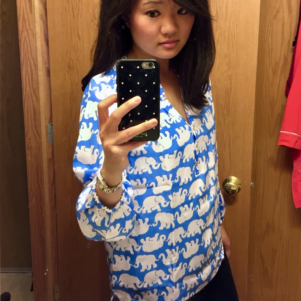 Lilly Pulitzer Tusk In Sun Elsa blouse - Picture 2 of 4